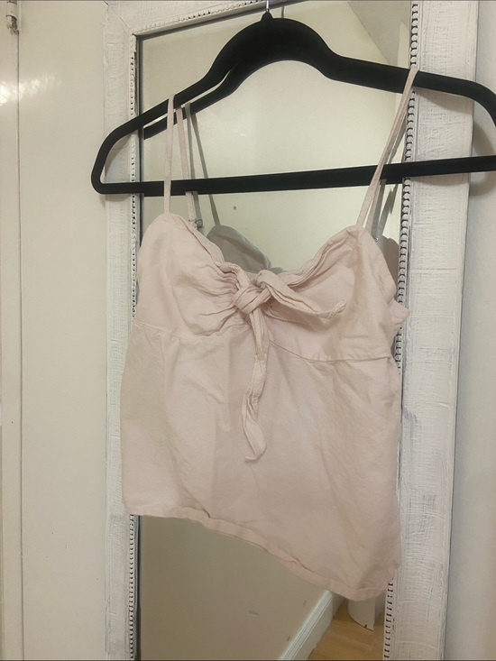 Brandy Melville Tops - Brandy Melville Pale Pink Tie-Front Camisole